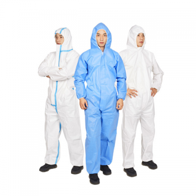 Stock High Quality Disposable Medical Sterile Coverall Protection Suit Virus Protective Clothing